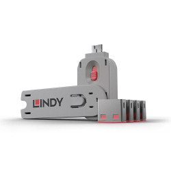 Lindy USB Port Blocker 4pcs Pink Reference: 40450