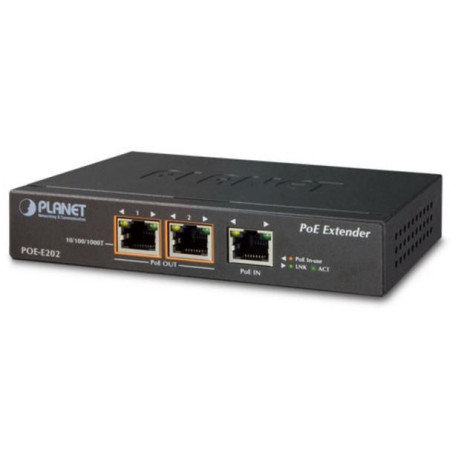 Planet 1-Port 802.3at PoE+ to 2-Port Référence: POE-E202