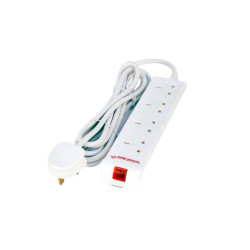 MicroConnect 4 gang UK Surge Protected Référence: W128884625