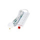MicroConnect 4 gang UK Surge Protected Référence: W128884630