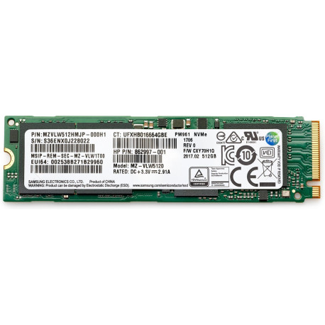 HP SSD 512GB PCIe NVME TLC Reference: W126825323