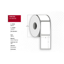 Capture Label 106 x 250mm, Core 40mm, Reference: W128903287