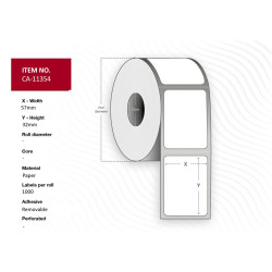 Capture 57mm x 32mm White Removable Référence: W128152845
