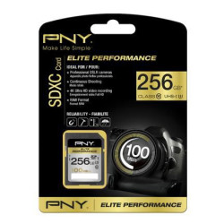 PNY SDXC 256GB ELITE PERF. CLASS10 Référence: SD256ELIPER-EF