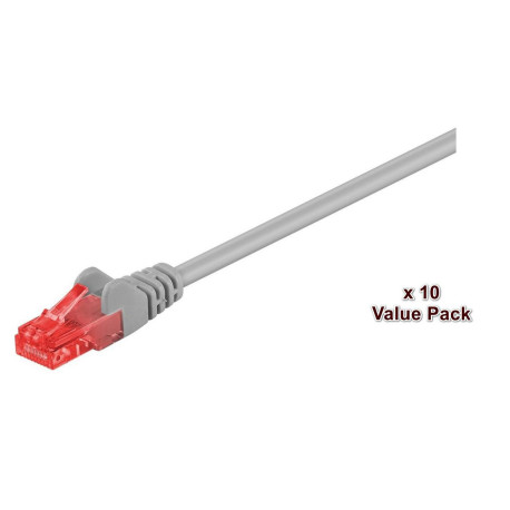 MicroConnect U/UTP CAT6 2M Grey 10 Pack Référence: V-UTP602VP