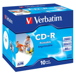 Verbatim AZO 52X Wide Printable 700MB Référence: W124414980