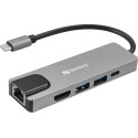 Sandberg USB-C 5in1 Travel Dock Saver Référence: 336-99