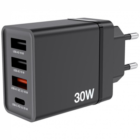 Verbatim USB Wall Charger 30W, Black Référence: W128807220