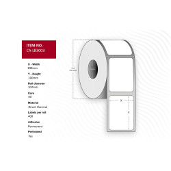 Capture Label 100x100, Core 40, Reference: CA-LB3003