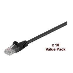 MicroConnect U/UTP CAT5e 7M Black 10 Pack Référence: V-UTP507SVP