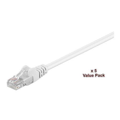 MicroConnect U/UTP CAT5e 15M White 5 Pack Référence: V-UTP515WVP