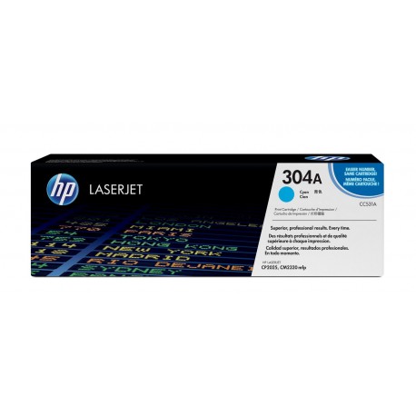 HP Toner Cyan (304A) Référence: CC531A