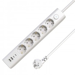 MicroConnect 5-way USB Schuko Power Strip Reference: W128903408