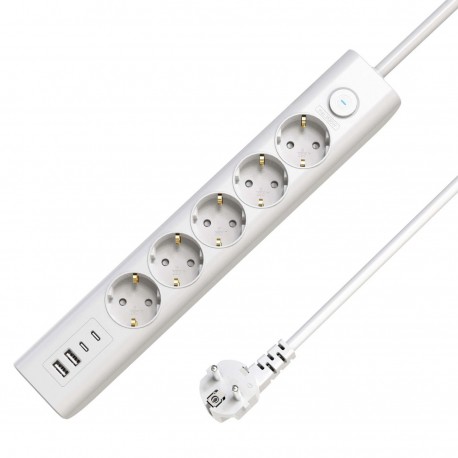 MicroConnect 5-way USB Schuko Power Strip Reference: W128903408