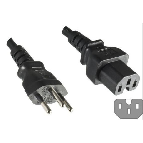 MicroConnect Power Cord Swiss - C15 1.8m Référence: PE160518