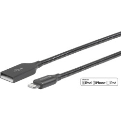 eSTUFF Lightning Cable MFI 1,5m Steel Référence: ES601165