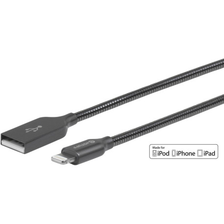 eSTUFF Lightning Cable MFI 1,5m Steel Référence: ES601165