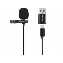 Sandberg Streamer USB Clip Microphone Référence: 126-40