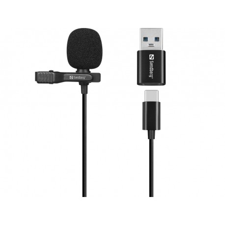 Sandberg Streamer USB Clip Microphone Référence: 126-40
