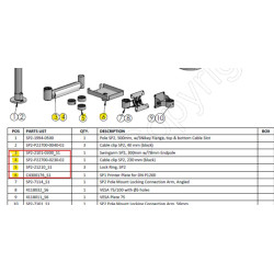 Ergonomic Solutions KIT: Swingarm AP2,Cable Clip Référence: W129318662