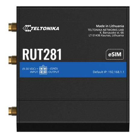 Teltonika Networks RUT281 (Global, EU PSU) 4G Référence: W129320701