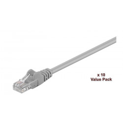 MicroConnect U/UTP CAT5e 3M Grey 10 Pack Reference: V-UTP503VP