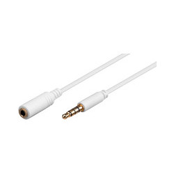 MicroConnect 3.5mm 4-pin 5m M-F White Reference: IPOD006A