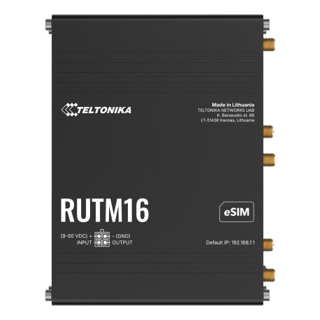 Teltonika Networks RUTM16 (Global, EU PSU) 4G Référence: W129298989