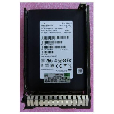 HP SSD 1.92TB 6G SATA MU SFF Référence: 875867-001