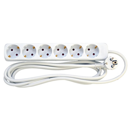 Mercodan schuko stikdåse, 6 udtag, Référence: W129253242