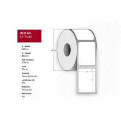 Capture Label 102 x 152mm, Core 76mm, Référence: W128432946