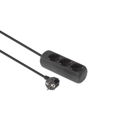MicroConnect 3-way Schuko Socket 1.5M Black Référence: GRU003B-WOS