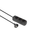 MicroConnect 3-way Schuko Socket 1.5M Black Référence: GRU003B-WOS