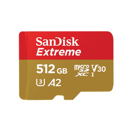 Sandisk Extreme 512 GB MicroSDHC Référence: W127026368