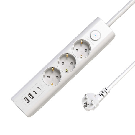 MicroConnect 3-way USB Schuko Power Strip Référence: W128903414