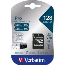 Verbatim MICRO SDXC CARD PRO UHS-3 Référence: W126181777