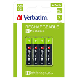Verbatim RECHARGEABLE BATTERY AAA 4 Référence: W126181780
