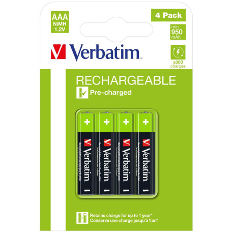 Verbatim RECHARGEABLE BATTERY AAA 4 Référence: W126181780