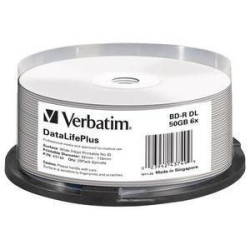 Verbatim BD-R DL 50GB 6X, 25 pack Reference: 43749