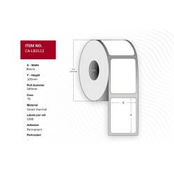 Capture RFID Label 99x105 - Core 76. Reference: W126069831