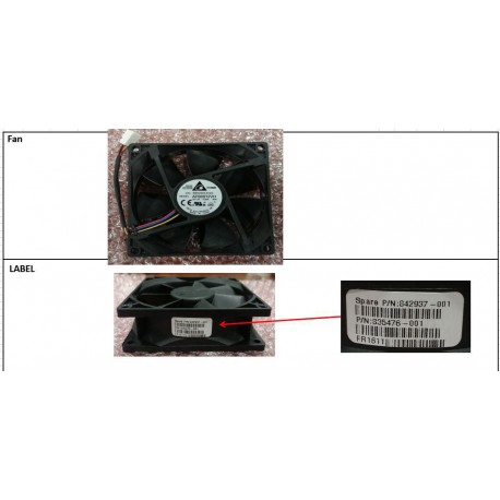 HP Proliant ML10 Gen 9 Rear Fan Référence: 842937-001