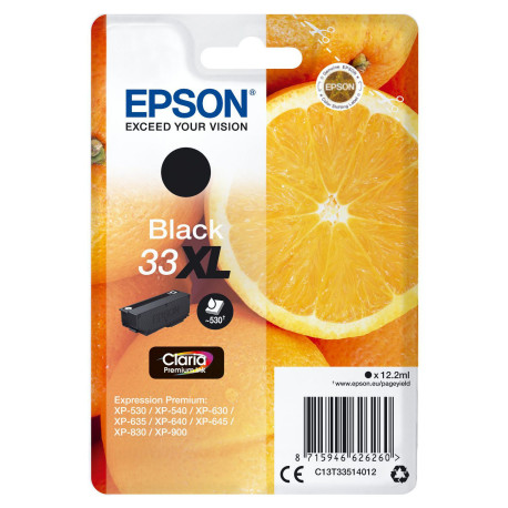 Epson 33XL Ink Black Claria Premium Reference: C13T33514022