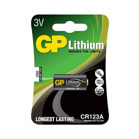 GP Batteries LITHIUM BATTERY CR123A Reference: CR123A 1-P