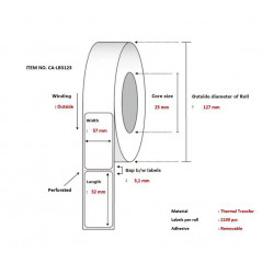 Capture Label 57 x 32 mm. Core 25, Reference: W126690955