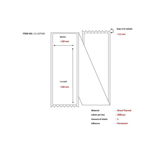 Capture Ship-label 105 x 220mm, Référence: W128432911