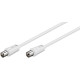 MicroConnect Coax M-F 2.5m White 75 Ohm Reference: COAX025W