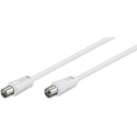 MicroConnect Coax M-F 2.5m White 75 Ohm Reference: COAX025W