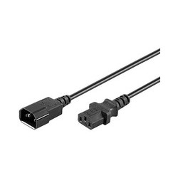 MicroConnect Power Cord C13 - C14 2m Black Reference: PE040620