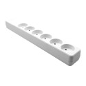 MicroConnect Danish Power Strip 6-way White Référence: W128409736