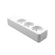 MicroConnect Danish Power Strip 3-way White Référence: W128409749
